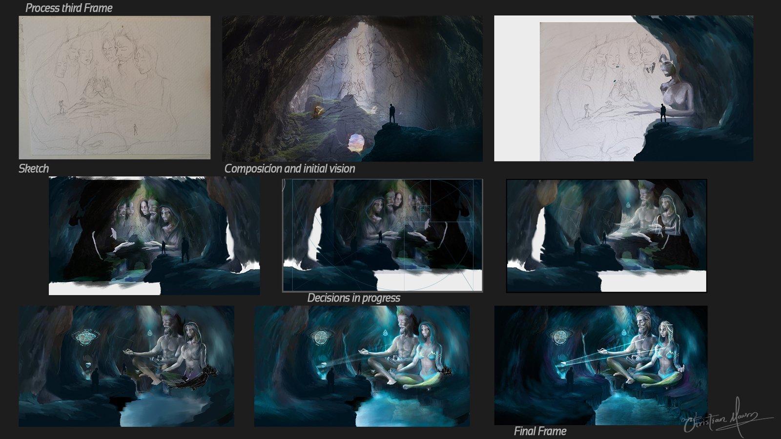 Hyperrealistic environment-design by MAURYARTE — Focus and framing value study exploring shadow fall